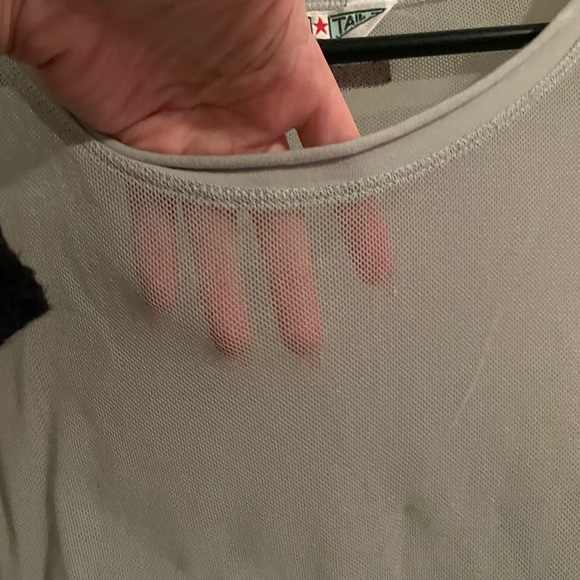 Hard Tail light blue 100% cotton mesh half sleeve sheer layer Sz. S - Picture 3 of 4